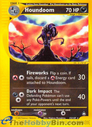 0015 Houndoom Rare Aquapolis