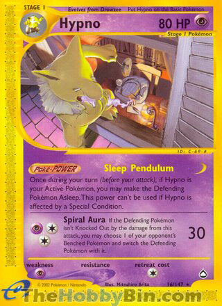 Hypno Aquapolis Rare #16/147