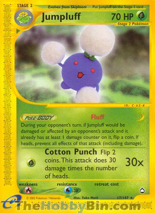 0017 Jumpluff Rare Aquapolis