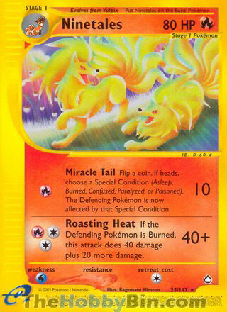0025 Ninetales Rare Aquapolis