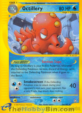 Octillery Aquapolis Rare #26/147