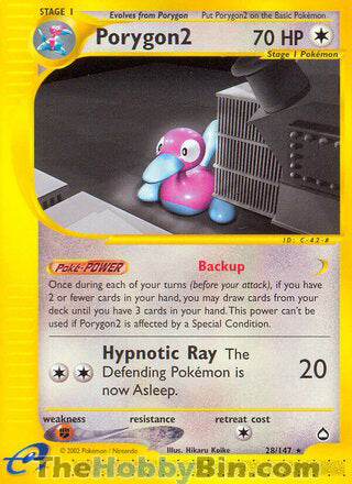 Porygon2 Aquapolis Rare #28/147