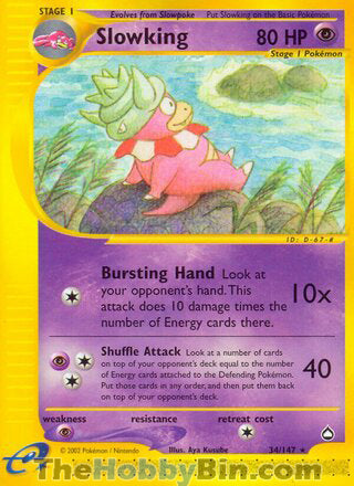 Slowking Aquapolis Rare #34/147