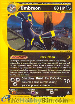 0041 Umbreon Rare Aquapolis