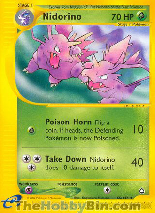 0055 Nidorino Uncommon Aquapolis