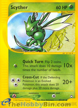 Scyther Aquapolis Uncommon #57/147