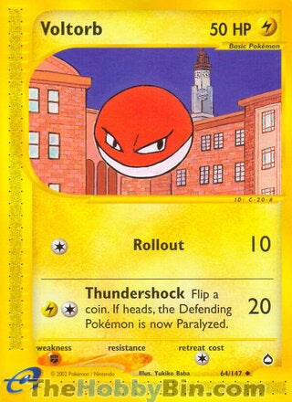 Voltorb Aquapolis Uncommon #64/147