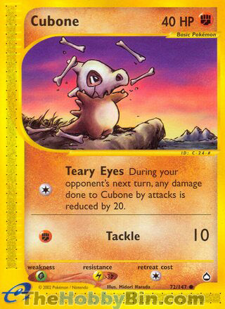0072 Cubone Common Aquapolis
