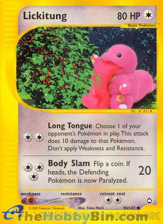 0090 Lickitung Common Aquapolis