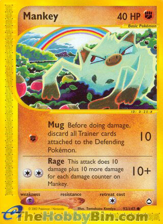 0092 Mankey Common Aquapolis