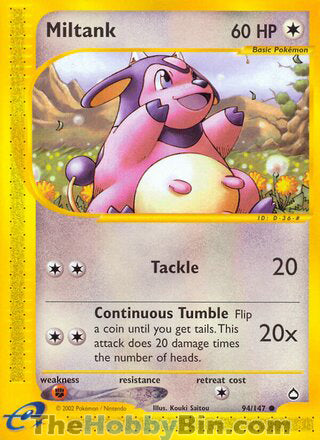 Miltank Aquapolis Common #94/147