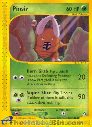 0101 Pinsir Common Aquapolis