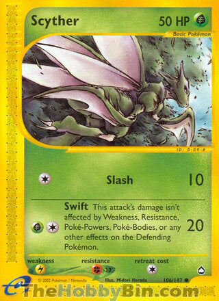 0106 Scyther Common Aquapolis
