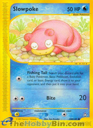 Slowpoke Aquapolis Common #108/147