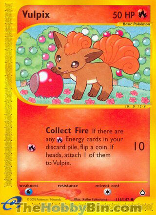 0116 Vulpix Common Aquapolis