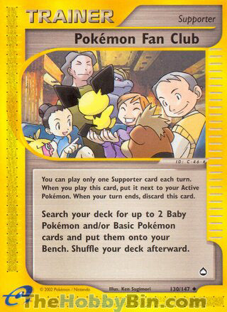 0130 Pokemon Fan Club Uncommon Aquapolis