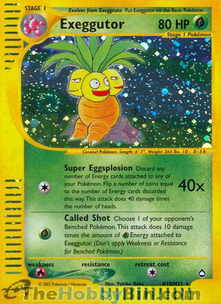 0000H010 Exeggutor Holo Rare Aquapolis