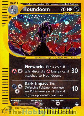 0000H011 Houndoom Holo Rare Aquapolis