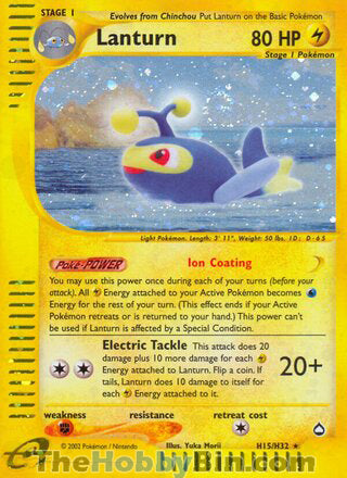 0000H015 Lanturn Holo Rare Aquapolis