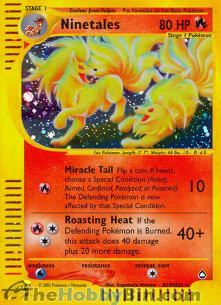 0000H019 Ninetales Holo Rare Aquapolis