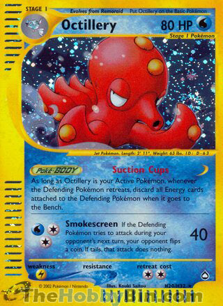 Octillery Aquapolis Holo Rare #H20/H32