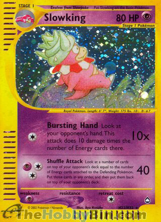 Slowking Aquapolis Holo Rare #H22/H32