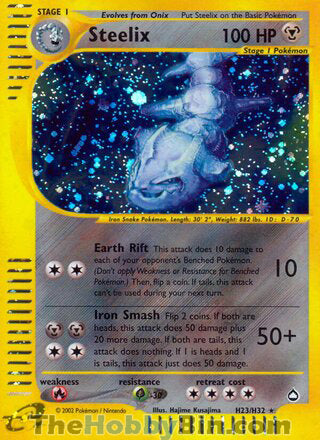 Steelix Aquapolis Holo Rare #H23/H32