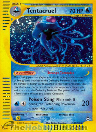 0000H026 Tentacruel Holo Rare Aquapolis