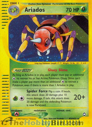 0000H003 Ariados Holo Rare Aquapolis