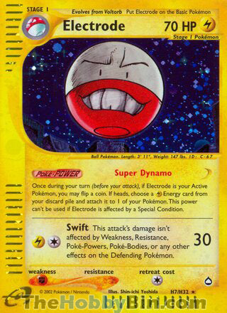 Electrode Aquapolis Holo Rare #H7/H32