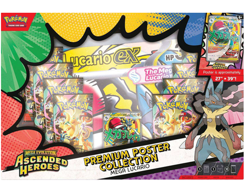 Ascended Heroes Premium Poster Collection Mega Lucario