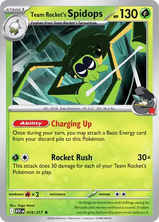 Team Rocket's Spidops #19/217 Rare - Ascended Heroes Pokemon card