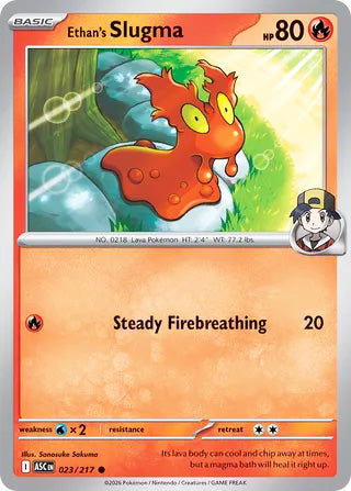 Ethan's Slugma #23/217 Common - Ascended Heroes Pokemon card