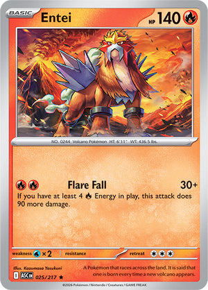 0025 Entei Rare Ascended Heroes