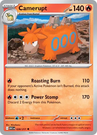 Camerupt #28/217 Uncommon - Ascended Heroes Pokemon card
