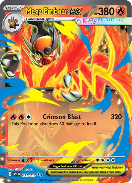 0031 Mega Emboar ex Double Rare Ascended Heroes