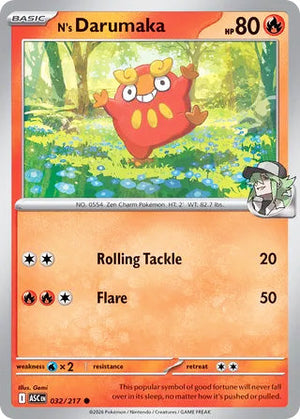 0032 N's Darumaka Common Ascended Heroes