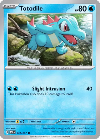 0041 Totodile Common Ascended Heroes