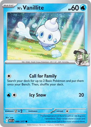 0049 N's Vanillite Common Ascended Heroes