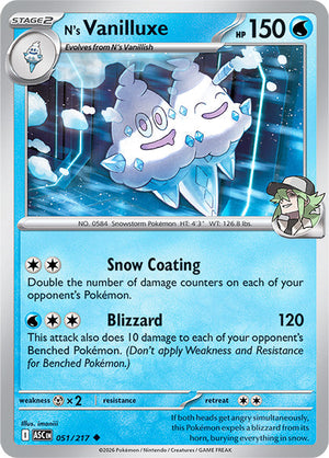 0051 N's Vanilluxe Uncommon Ascended Heroes