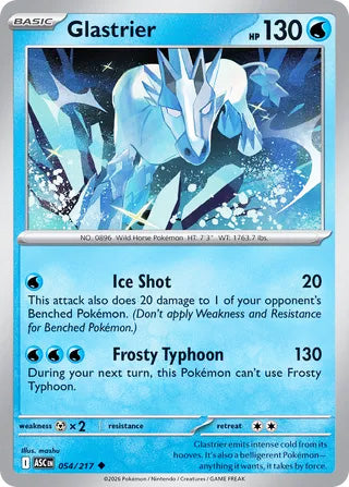 Glastrier #54/217 Uncommon - Ascended Heroes Pokemon card