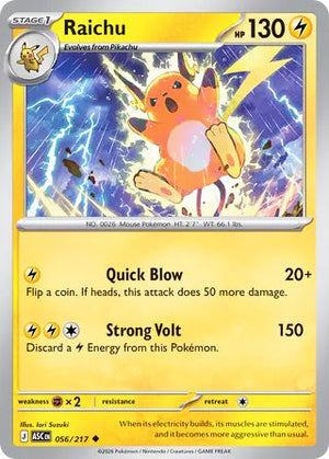 0056 Raichu Uncommon Ascended Heroes
