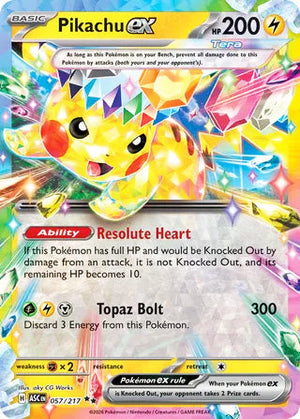 0057 Pikachu ex Double Rare Ascended Heroes