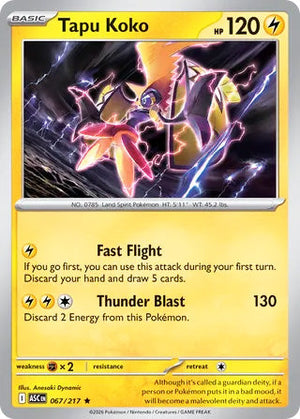 0067 Tapu Koko Rare Ascended Heroes