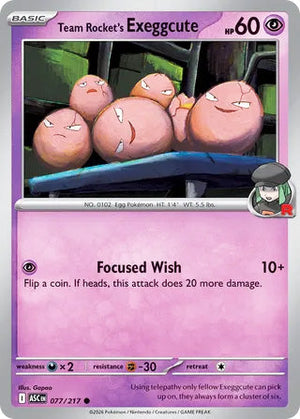 0077 Team Rocket's Exeggcute Common Ascended Heroes