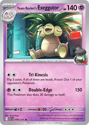 0078 Team Rocket's Exeggutor Rare Ascended Heroes