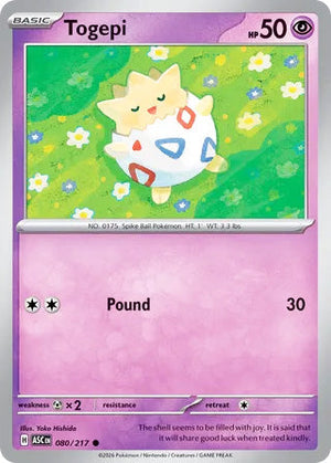 0080 Togepi Common Ascended Heroes