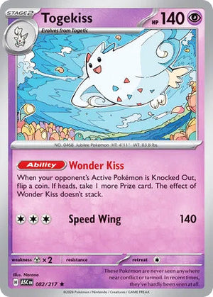 0082 Togekiss Rare Ascended Heroes