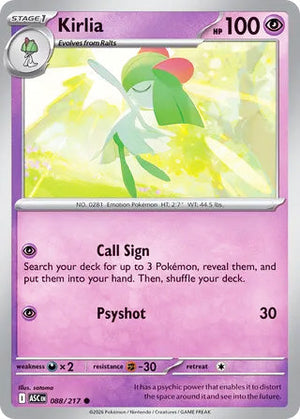 0088 Kirlia Common Ascended Heroes