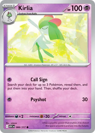 Kirlia #88/217 Common - Ascended Heroes Pokemon card